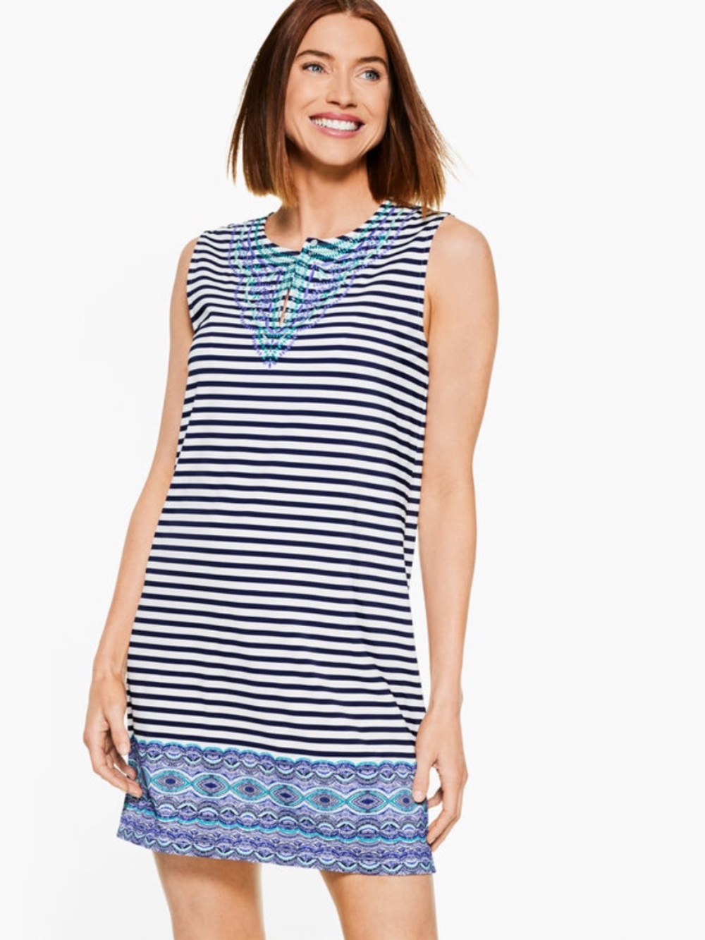 Cabana Life x Talbots Striped Dress size 3X UPF 50 Resortwear Cover Up NWOT